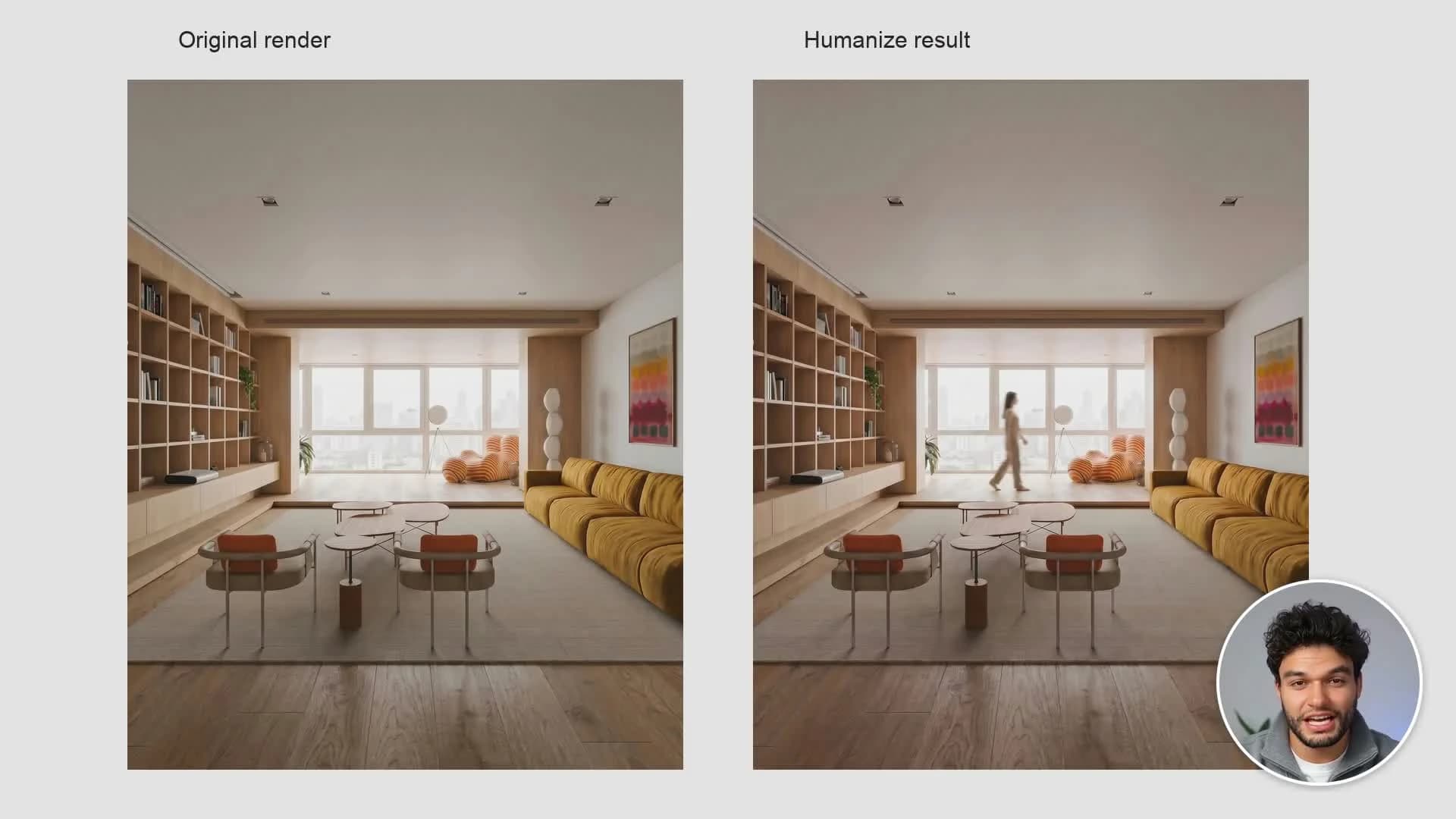 Choose an element and a position that support the architectural composition.